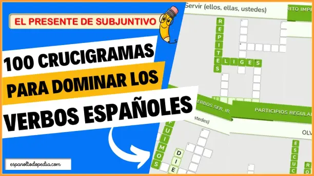 Practica la conjugación del presente de subjuntivo con crucigramas